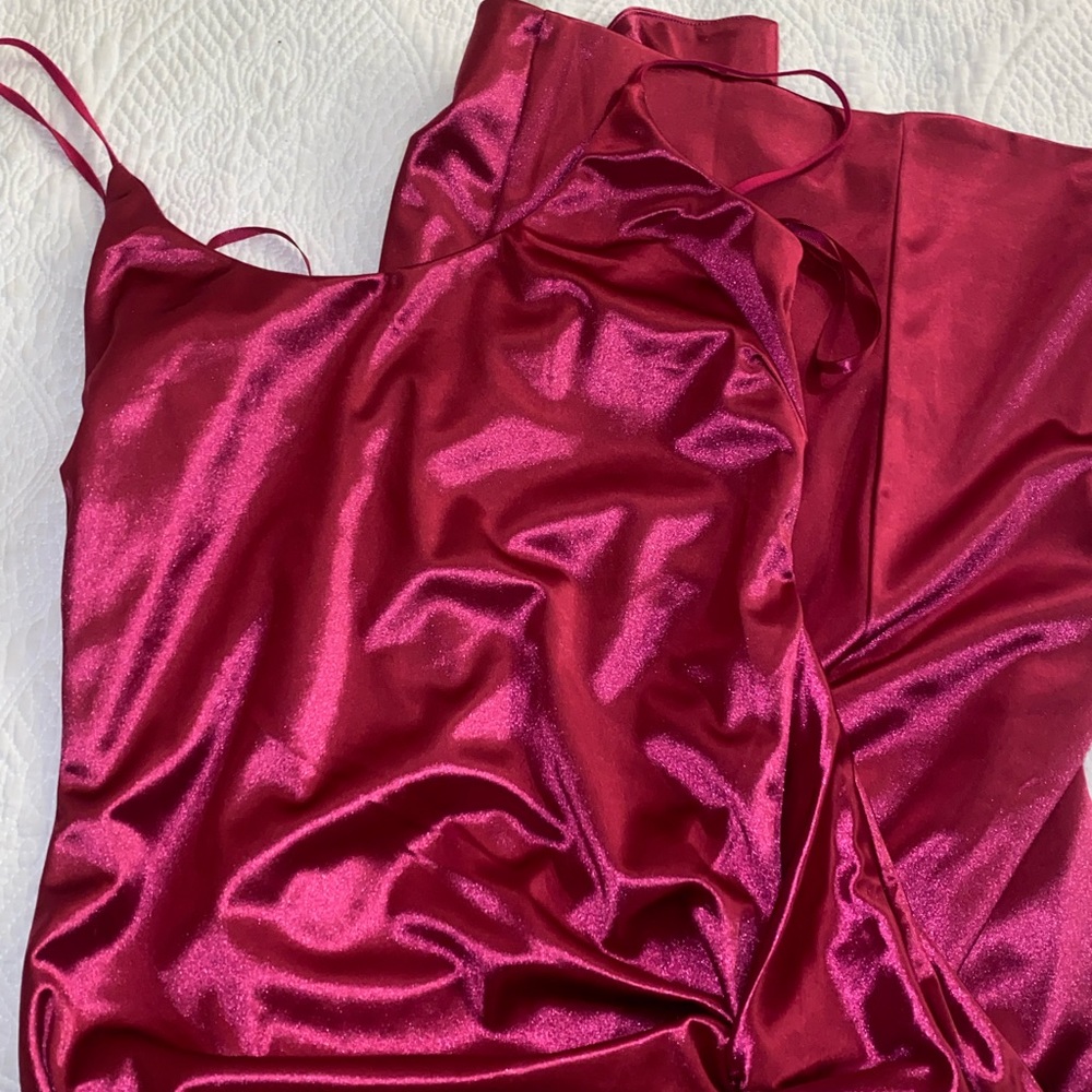 JLUXLABEL Pink Satin dress!